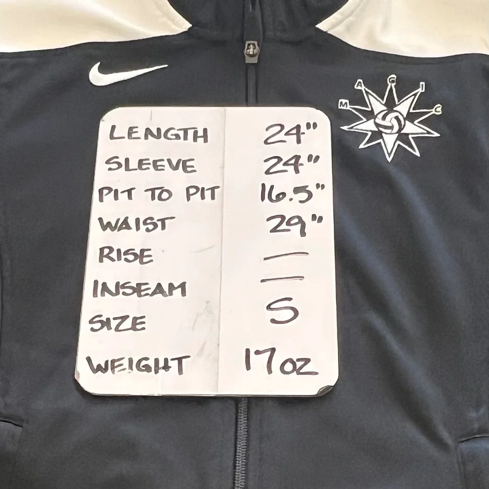 Nike Dri-FIT Womens‎ Track Jacket Black White Magic Volleyball Small